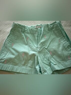Girls vineyard vines size 14 seahorse Embroidered Mint green Chino Shorts